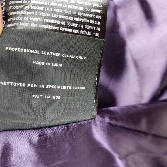 Marc New York Andrew Marc Leather Jacket Zip Front Caramel Size Large - Picture 14 of 16